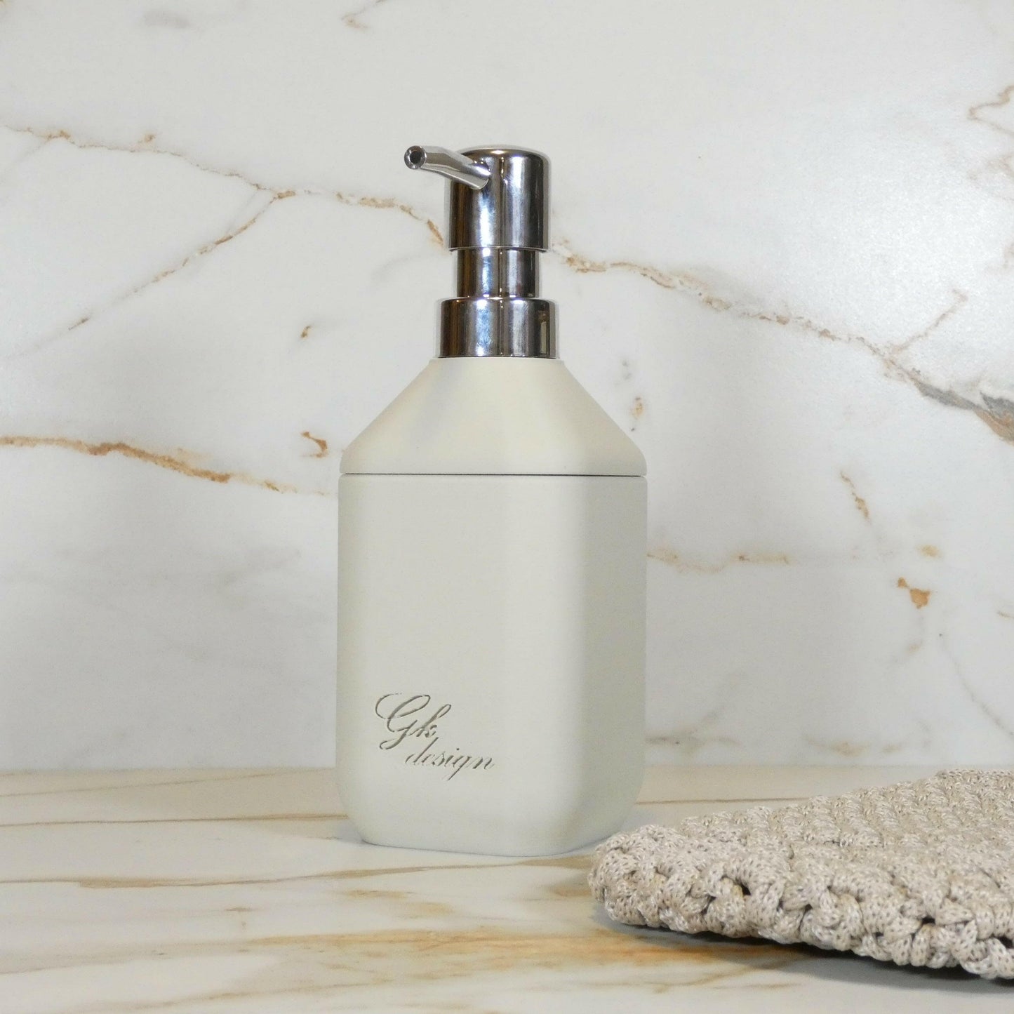 Distributeur de Savon Liquide Design Monochrome blanc cassé
