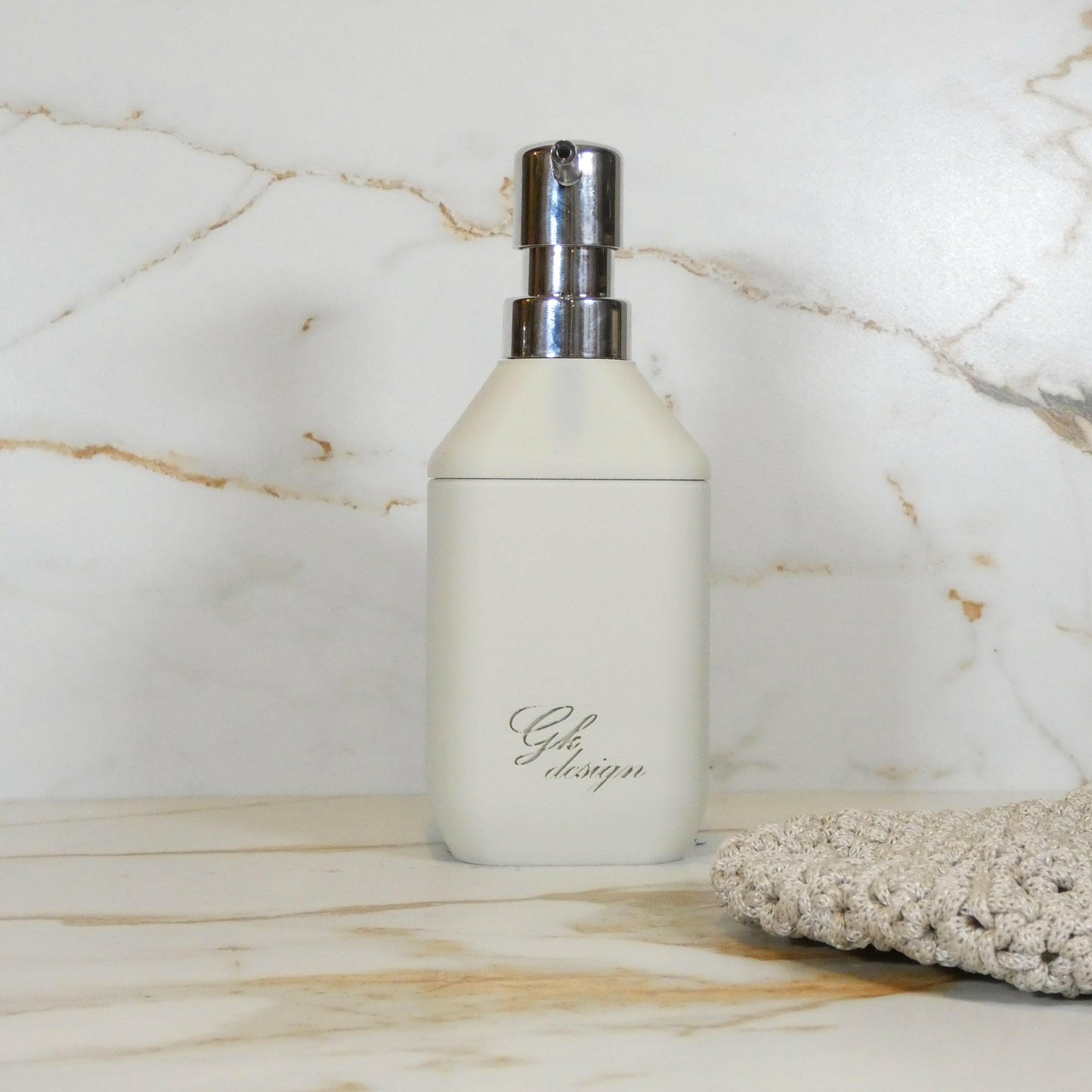 Distributeur de Savon Liquide Design Monochrome blanc cassé